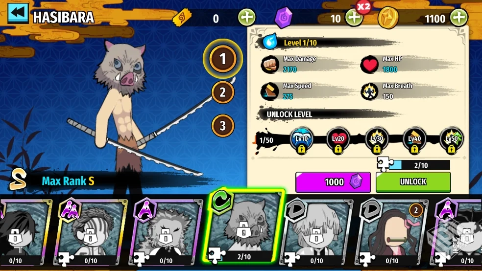 【闯关】火柴人鬼灭之刃v1.10_内置作弊菜单...