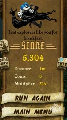 神庙逃亡3，第二次进入获得大量钻石金币...