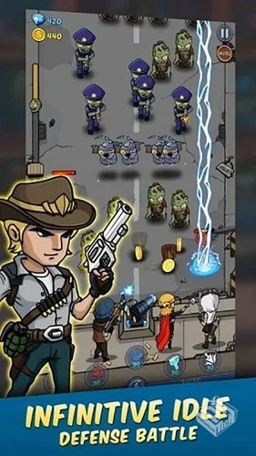 安卓手机游戏【塔防】僵尸战争：空闲防御v3...