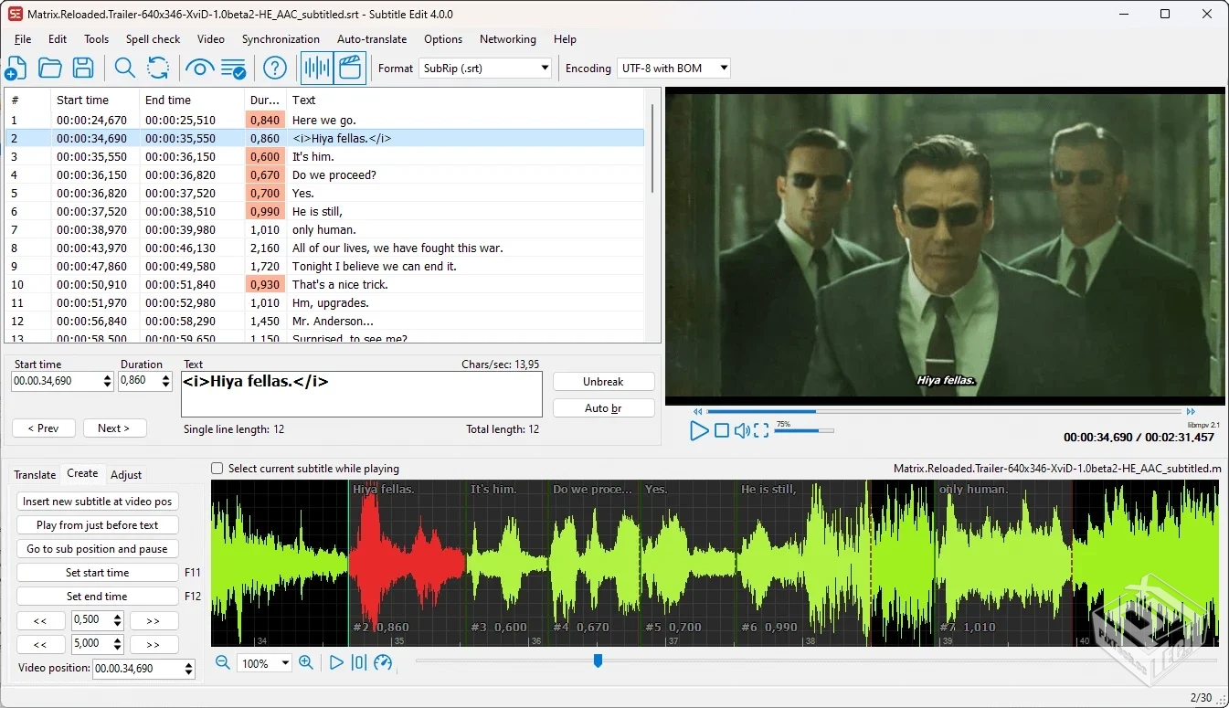 Subtitle Edit【开源字幕编辑器】 v4.0.8 ...
