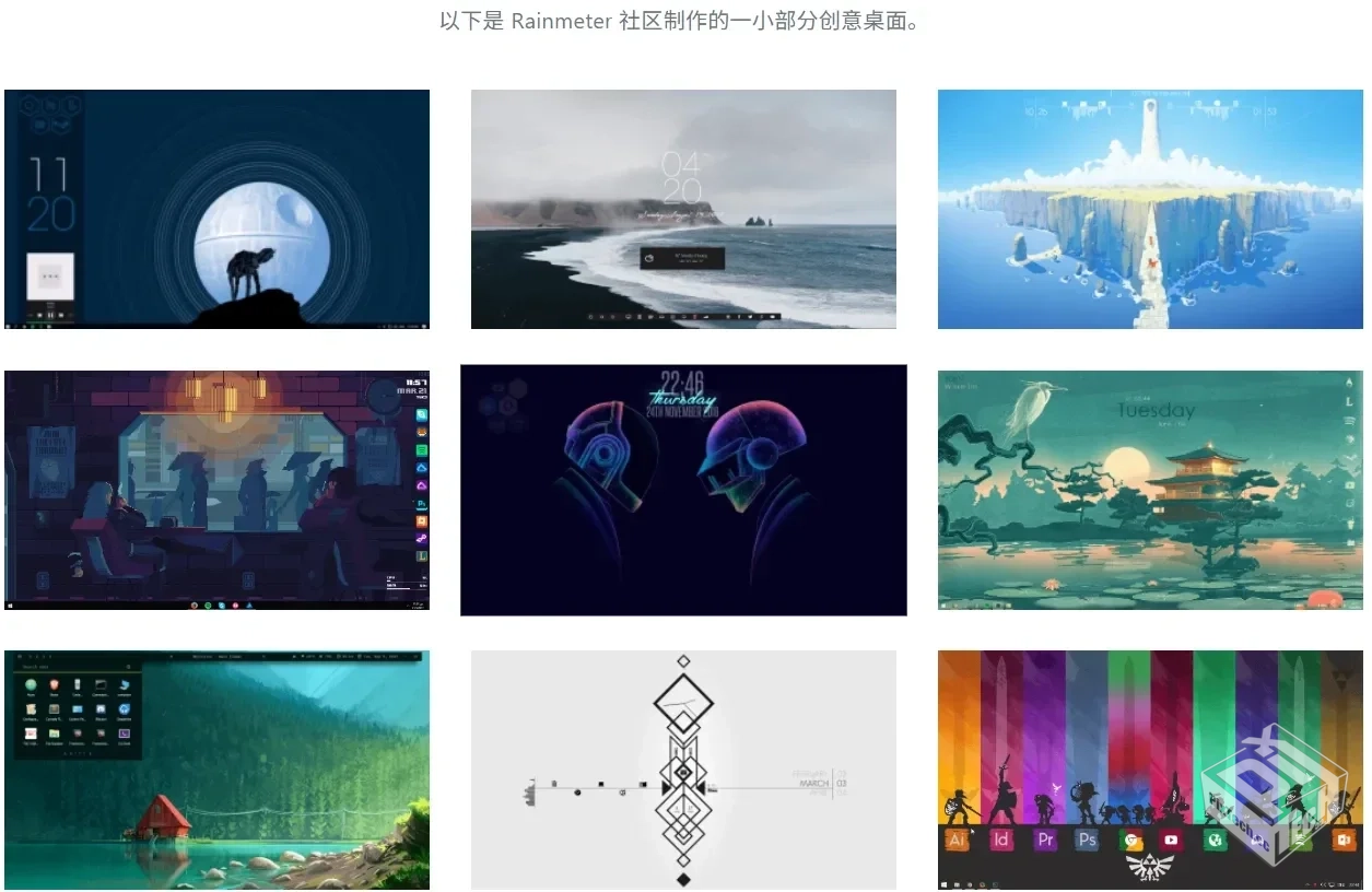 【电脑win7/10】Rainmeter雨滴桌面中文绿色...