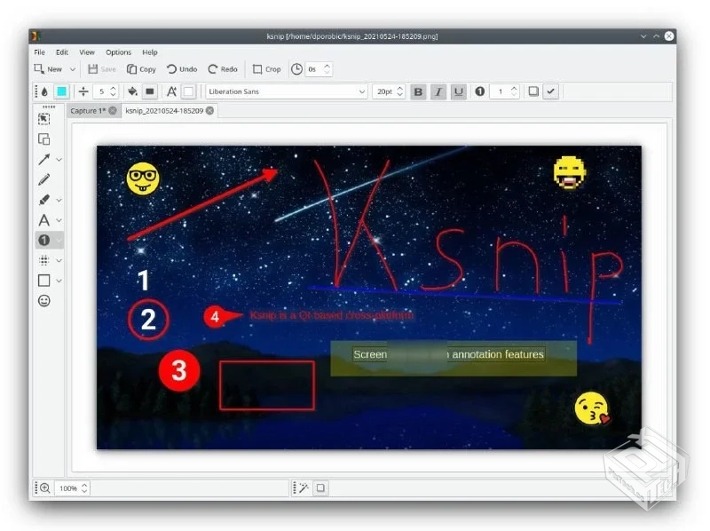 Ksnip-1.11.0电脑版一款跨平台截图和图像注...