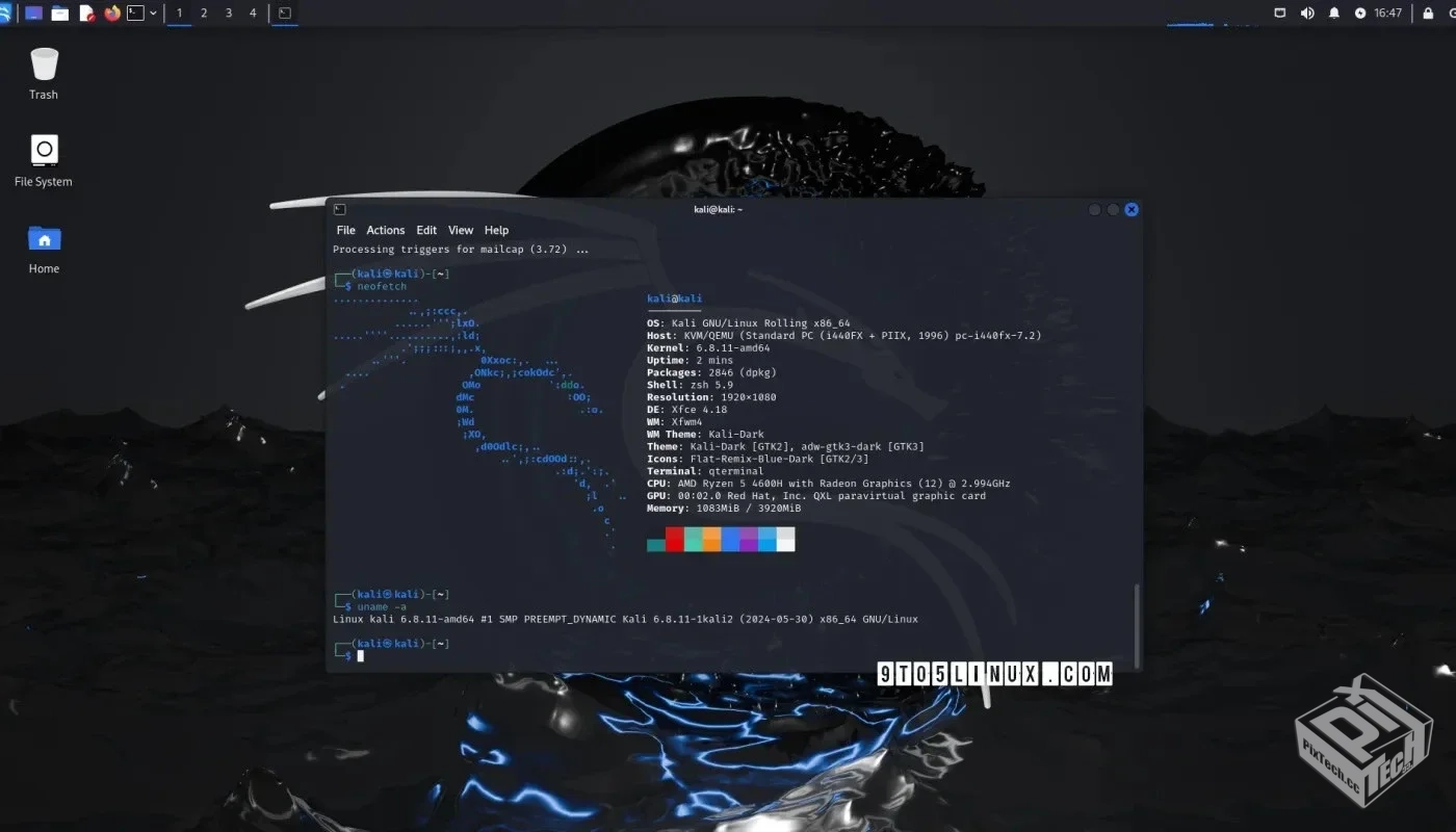 Kali 2016 到 2023 每年最后一个最新版本系...