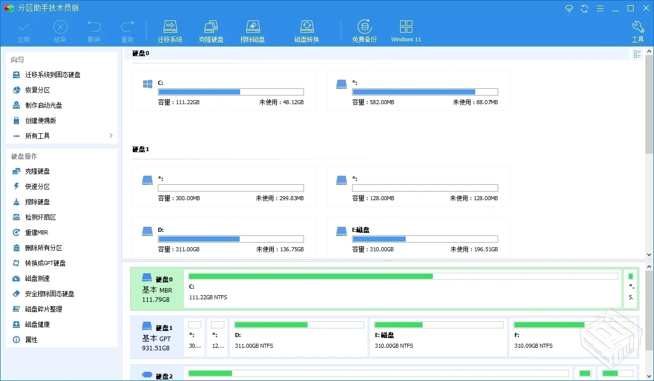 分区助手技术员版v9.14.0电脑版绿色版装机...